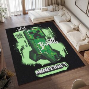 Alternative view of Tapis Minecraft – Creeper – Explosion Boom