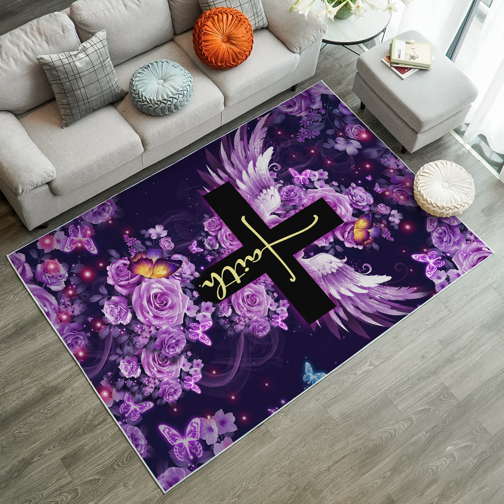 Tapis Cross Faith Rug Carpet Rug Home Room Decor – Image 2