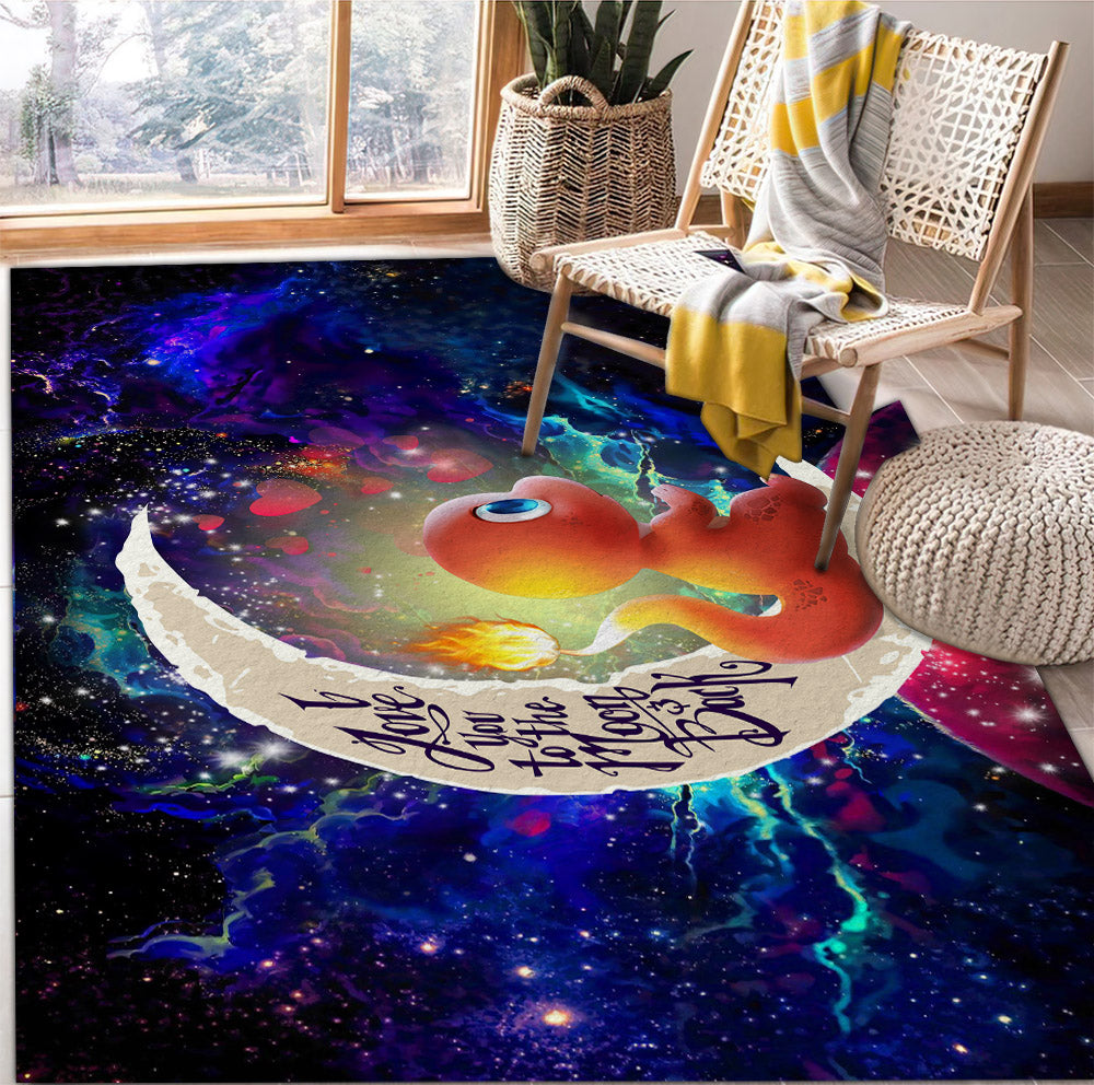 Tapis Cute Charmander Pokemon Love You To The Moon Galaxy Rug Carpet Rug Home Room Decor – Image 2
