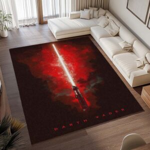 Alternative view of Tapis Star Wars – Dark Vador – Sabre laser rouge