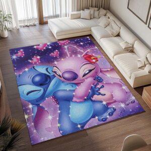 Alternative view of Tapis Disney – Stitch et Angel amoureux