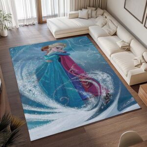 Alternative view of Tapis La Reine des Neiges – Elsa et Anna