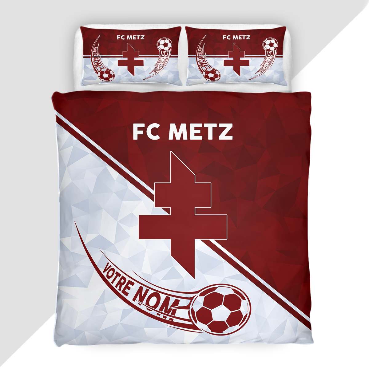 Housse de Couette Football Club de Metz - Parure de Lit FCM 3D Imprimé Supporter – Image 2