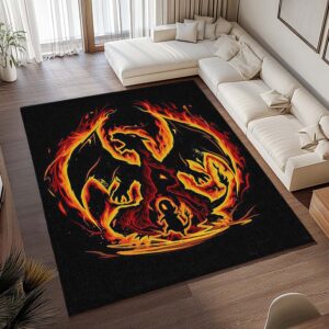 Alternative view of Tapis Dracaufeu de Feu Pokémon – Fire Charizard