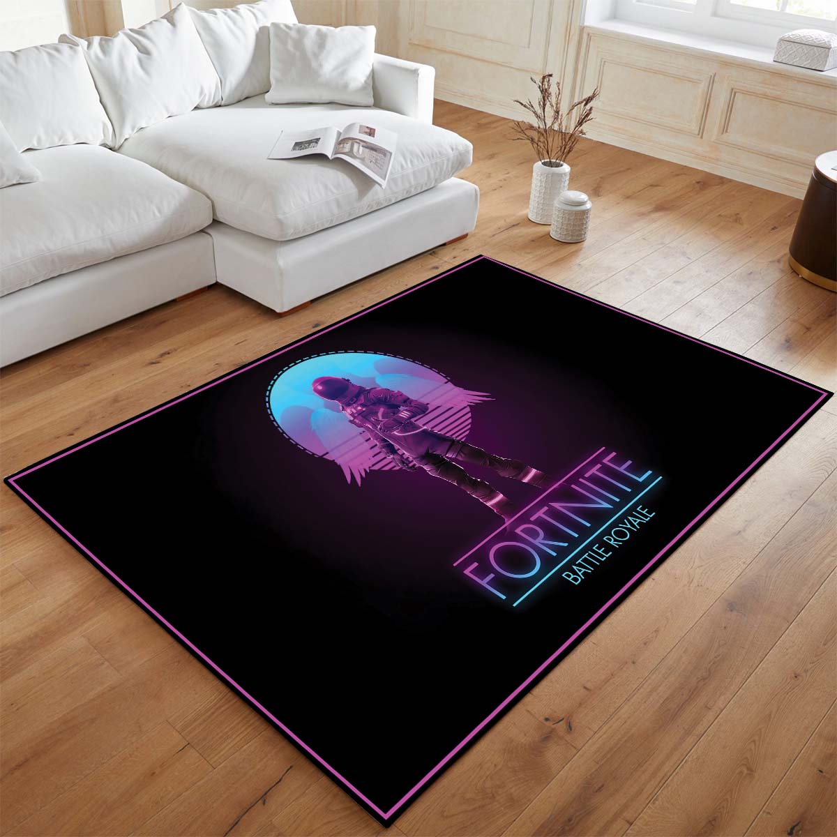 Tapis Fortnite Battle Royale Galaxie de l’espace Style rétro – Image 2