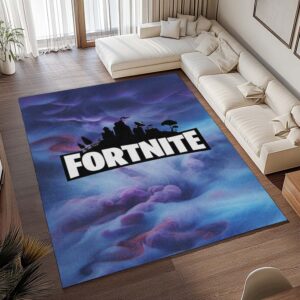 Alternative view of Tapis Fortnite – Ciel et logo
