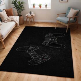Tapis Manette PlayStation Noir et Blanc 06