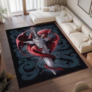 Alternative view of Tapis Game of Thrones – Épée et dragon