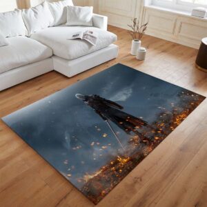 Alternative view of Tapis Geralt – The Witcher 3: Wild Hunt – Fond de feu