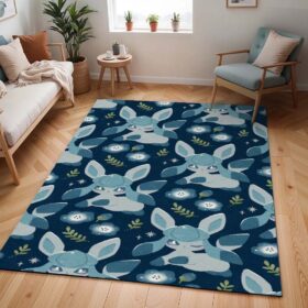 Tapis Givrali parmi les fleurs bleues – Glaceon Pokémon