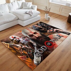 Alternative view of Tapis God of War Ragnarök Kratos Esprit de Sparte 5