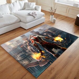 Alternative view of Tapis God of War Ragnarök Kratos Esprit de Sparte 6