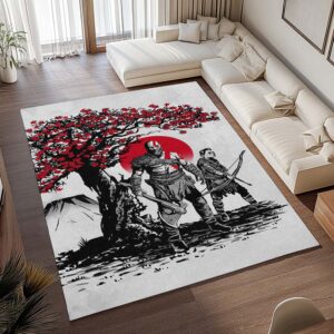 Alternative view of Tapis God of War Ragnarök – Kratos & Loki 2