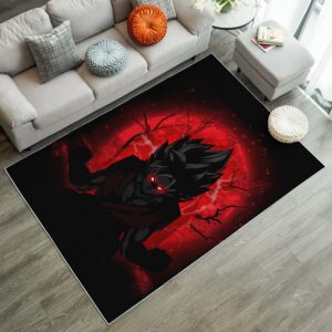 Alternative view of Tapis Goku Saiyan Evil Moonlight Rug Carpet Rug Home Room Decor