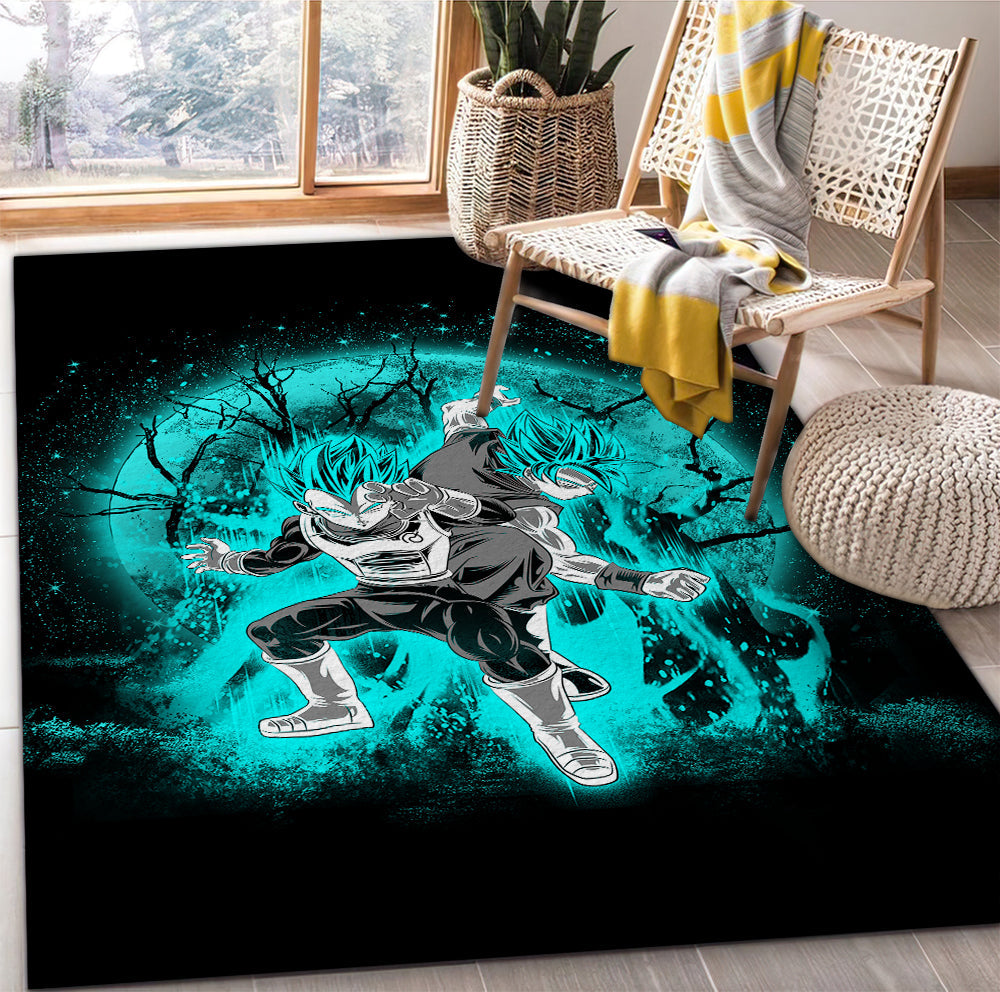 Tapis Goku Vegeta Moonlight Area Carpet Rug Home Decor Bedroom Living Room Decor – Image 2