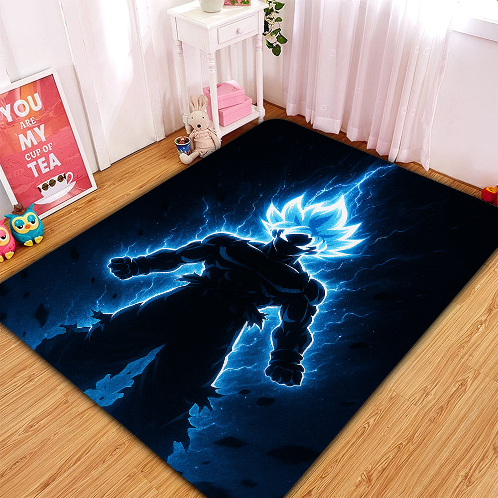 Tapis Goku Ultra Instinct Dragon Ball Light Carpet Rug Home Room Decor – Image 2