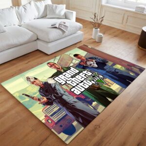 Alternative view of Tapis Grand Theft Auto GTA 5 Michael, Trevor, CJ