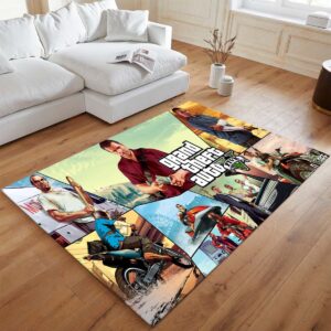 Alternative view of Tapis Grand Theft Auto V GTA 5 Tous les personnages