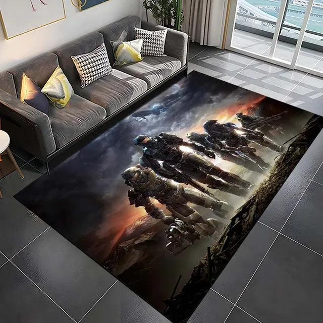 Tapis Halo Infinite Graphic Carpet Living Room Bedroom Sofa Rug Door Mat Kitchen Bathroom 08