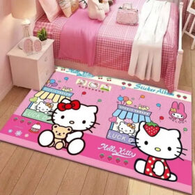 Tapis Hello Kitty Graphic Carpet Living Room Bedroom Sofa Rug Door Mat Kitchen Bathroom 04