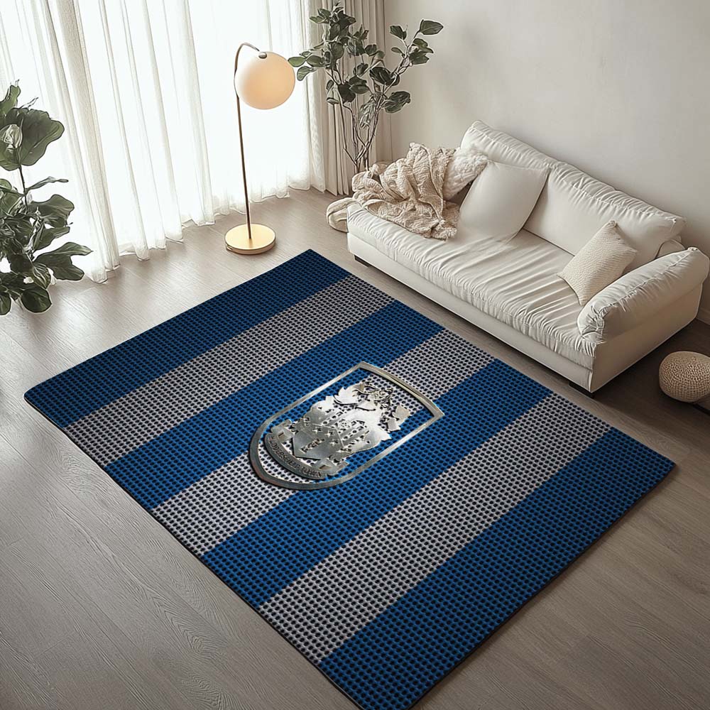 Tapis Huddersfield Town FC EFL Championship Blue and White Metal Mesh