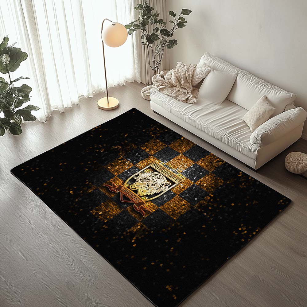 Tapis Hull City FC EFL Championship Yellow Black Checkered