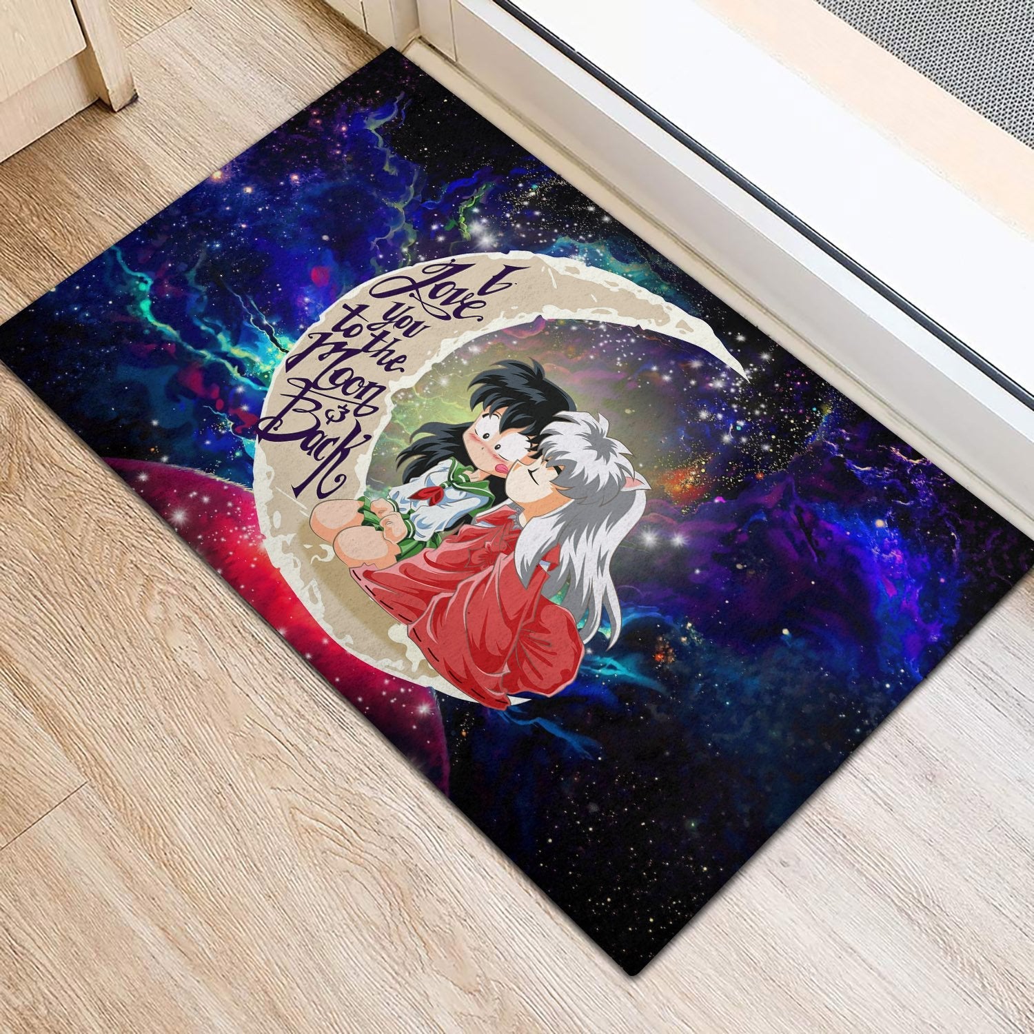 Tapis Inuyasha Love You To The Moon Galaxy Back Doormat Home Decor – Image 2