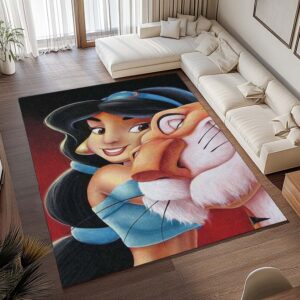 Alternative view of Tapis Princesse Jasmine et le tigre Rajah – Aladdin 02