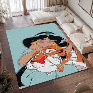 Alternative view of Tapis Princesse Jasmine et le tigre Rajah – Aladdin