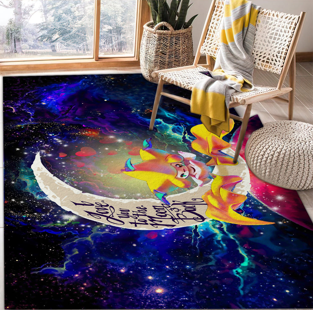 Tapis Jirachi Pokemon Love You To The Moon Galaxy Rug Carpet Rug Home Room Decor – Image 2