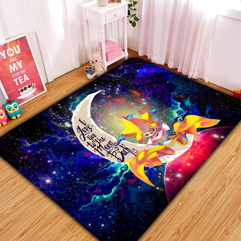 Tapis Jirachi Pokemon Love You To The Moon Galaxy Rug Carpet Rug Home Room Decor