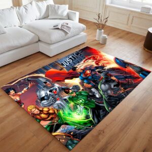 Alternative view of Tapis Justice League – Tous les personnages DC Comics