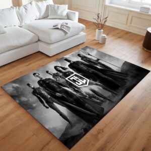 Alternative view of Tapis Justice League – Style noir et blanc
