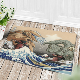 Tapis Madara Vs Hashirama The Great Wave Japan Doormat Home Decor
