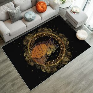 Alternative view of Tapis Mandala Fox Rug Carpet Rug Home Room Decor