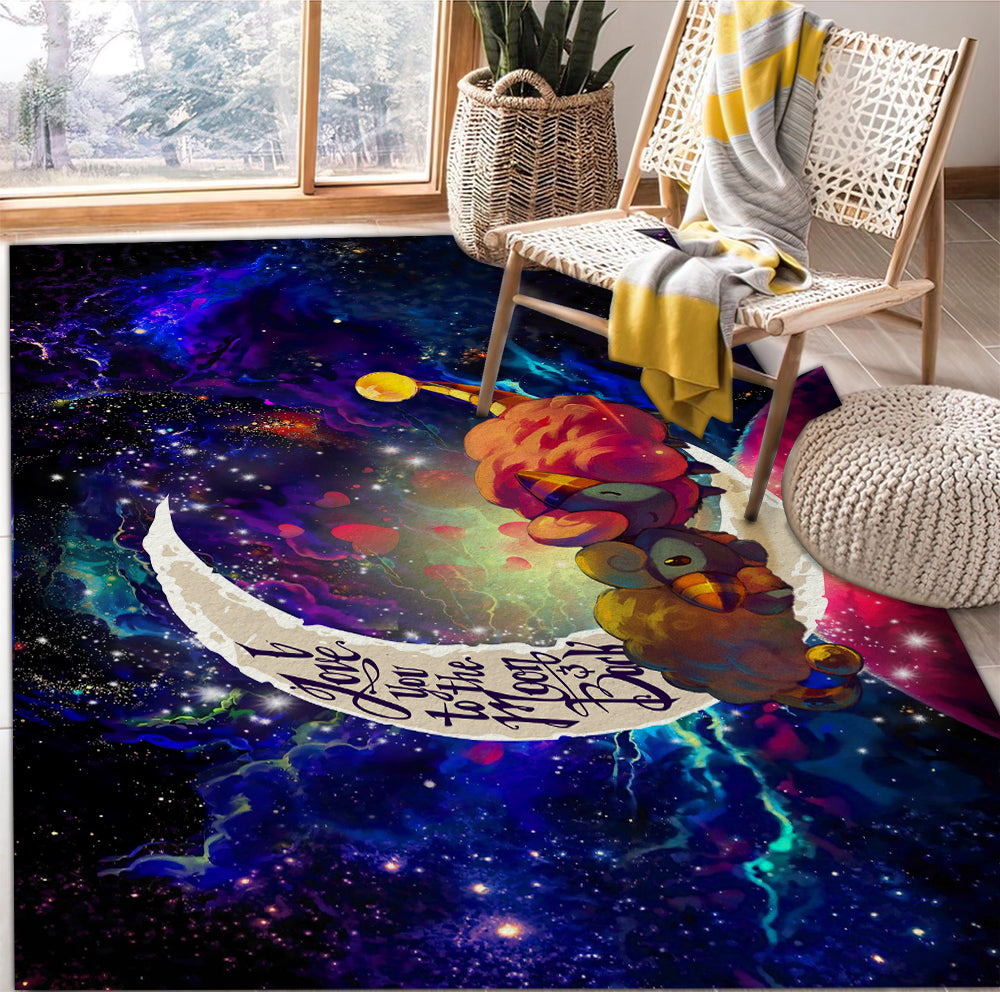 Tapis Mareep Pokemon Love You To The Moon Galaxy Rug Carpet Rug Home Room Decor – Image 2