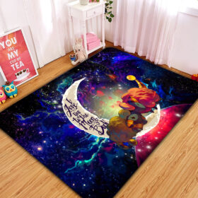 Tapis Mareep Pokemon Love You To The Moon Galaxy Rug Carpet Rug Home Room Decor
