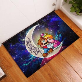 Tapis Mario Couple Love You To The Moon Galaxy Back Doormat Home Decor