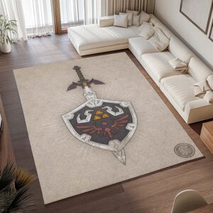 Alternative view of Tapis Épée de légende et Bouclier d’Hylia – Zelda