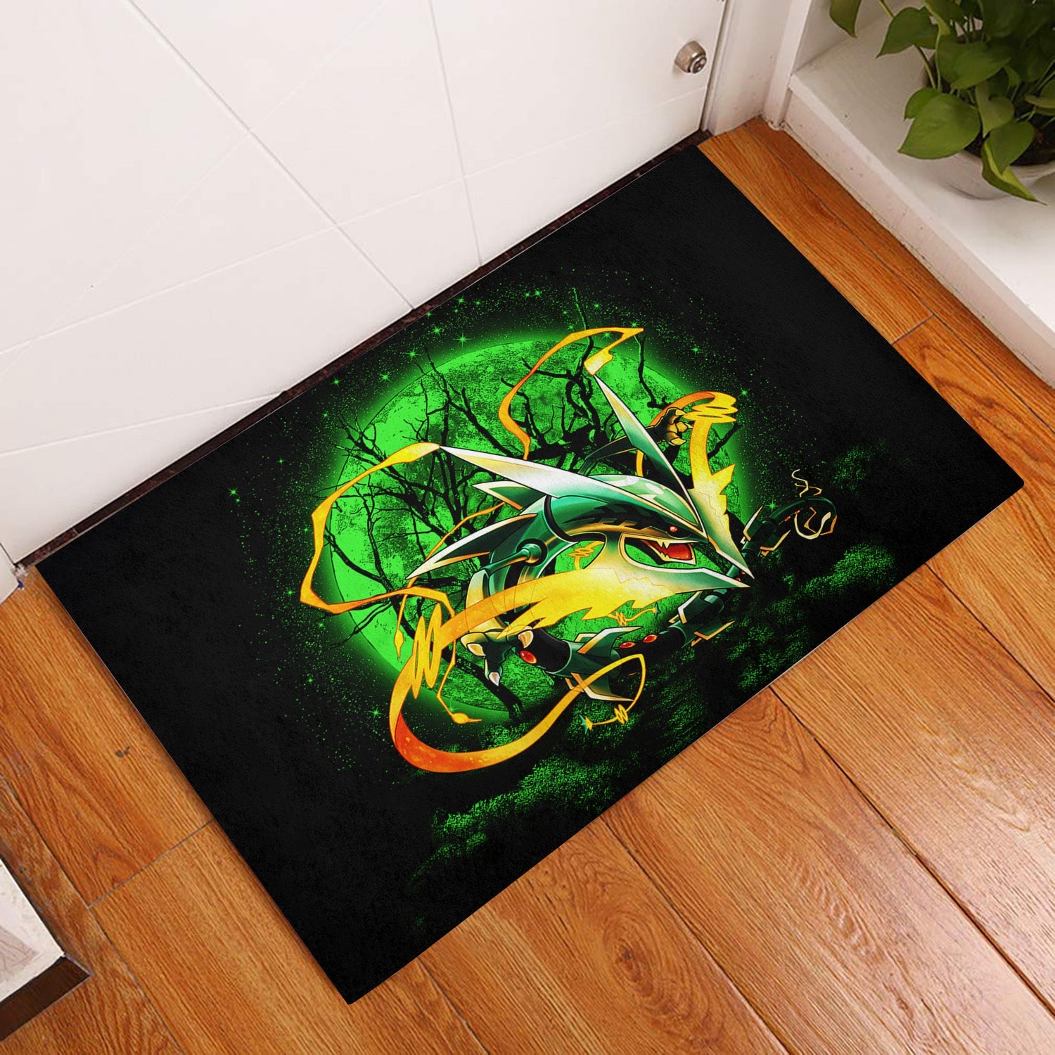 Tapis Mega X Rayquaza Pokemon Moonlight Doormat Home Decor – Image 3