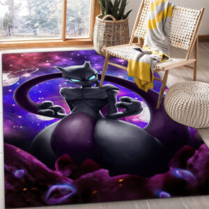Alternative view of Tapis Mewtwo Galaxy Pokemon Rug Carpet Rug Home Room Decor