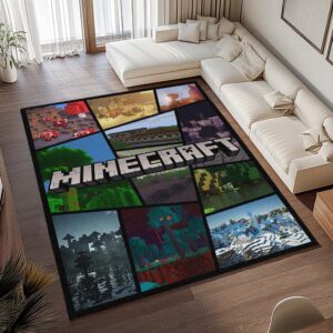 Alternative view of Tapis Minecraft – Biomes : Plaines, Toundra, Nether