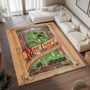 Alternative view of Tapis Minecraft – Creeper et personnages