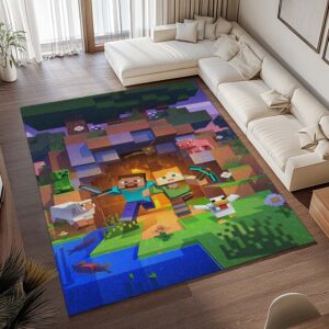Alternative view of Tapis Minecraft – Steve, Alex et tous les amis