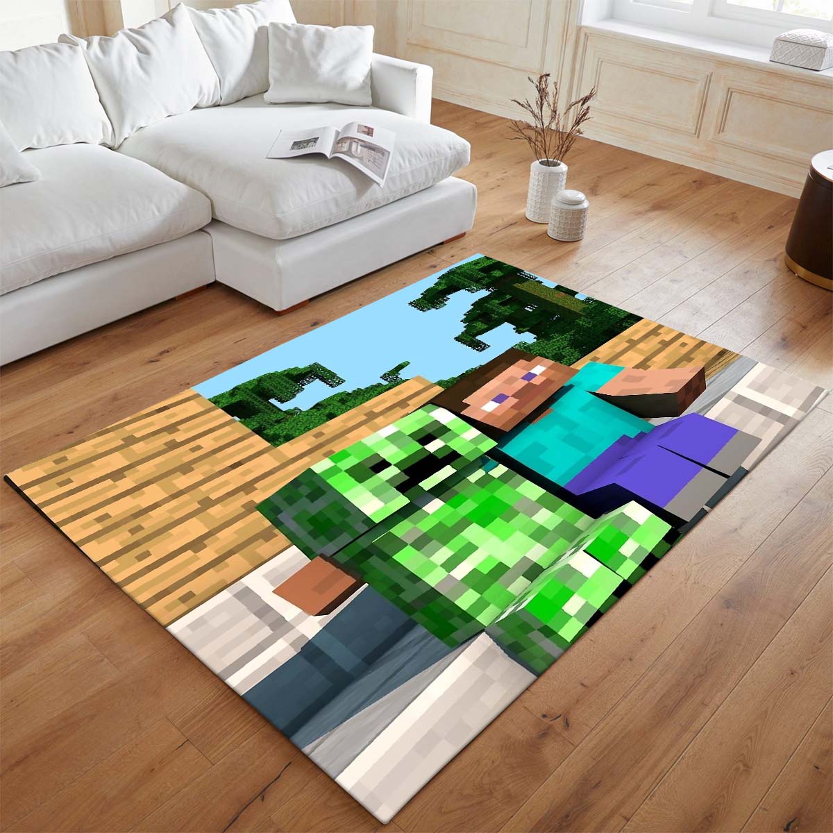 Tapis Minecraft – Steve et Creeper (tapis de jeu) – Image 2