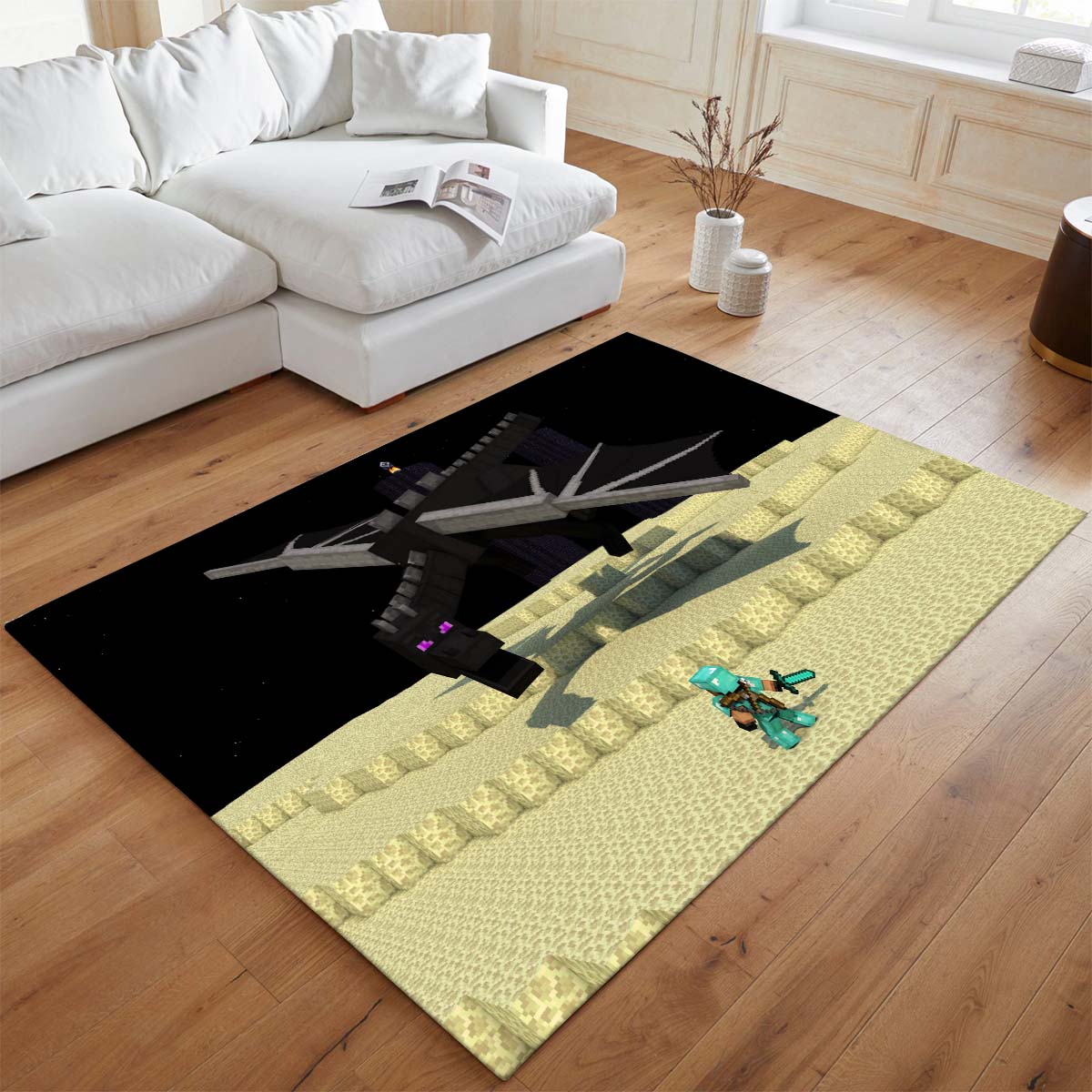 Tapis Minecraft – Steve et dragon de l’End – Image 2