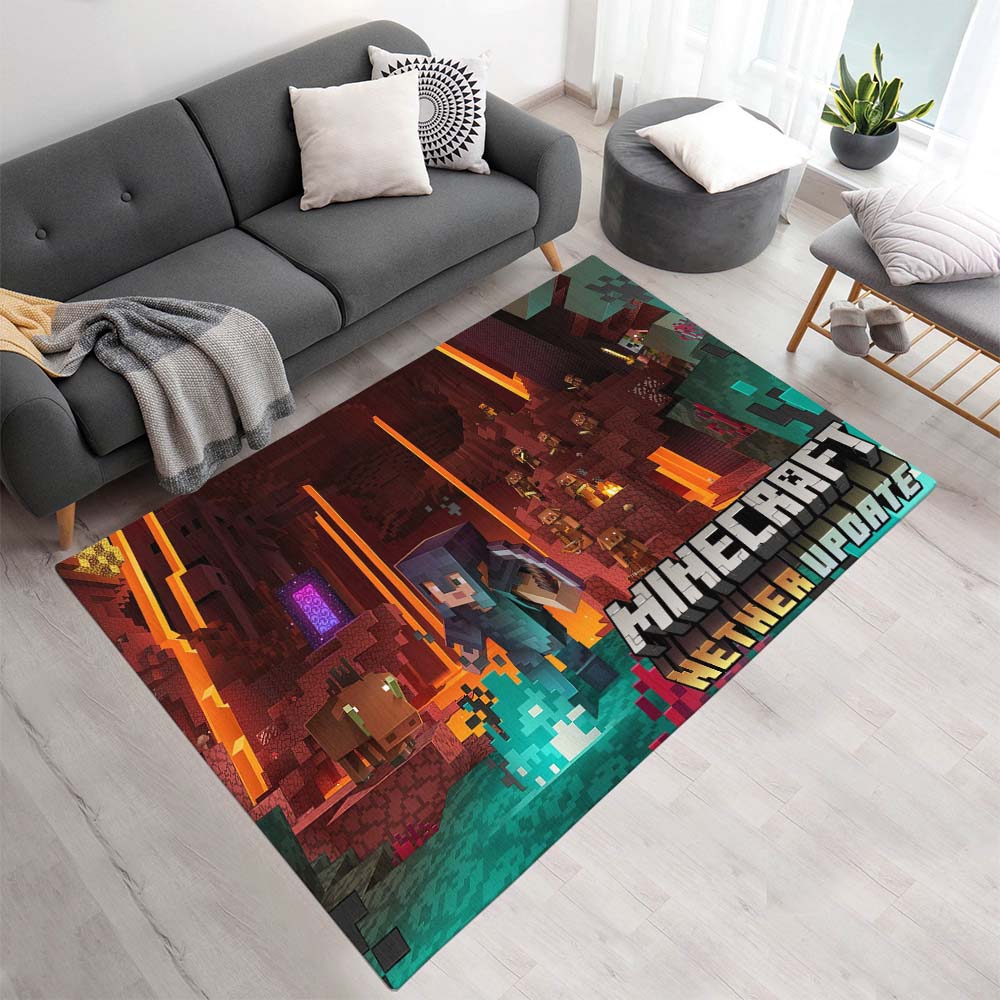 Tapis Minecraft – Steve dans le biome de la mise à jour du Nether