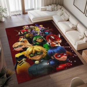 Alternative view of Tapis Miraculous Ladybug – Tous les personnages 08