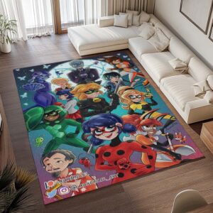 Alternative view of Tapis Miraculous Ladybug – Tous les personnages 10