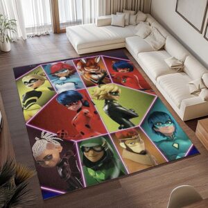 Alternative view of Tapis Miraculous Ladybug – Tous les personnages 13
